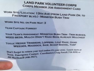 cleaning land park